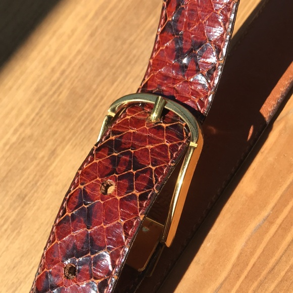 Snakeskin Belt Esquire Leather Cocco Cognac - Picture 7 of 16